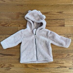Girls Pink Hanna Andersson Marshmallow Bear Jacket Bear Coat Size 12-18 months